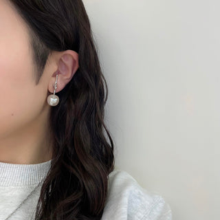 KidsLOVE knot cherry clip on earrings (pearl/SLV)