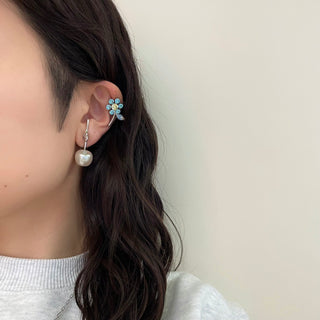 KidsLOVE knot cherry clip on earrings (pearl/SLV)