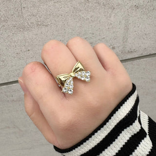 スパークルリボンリング