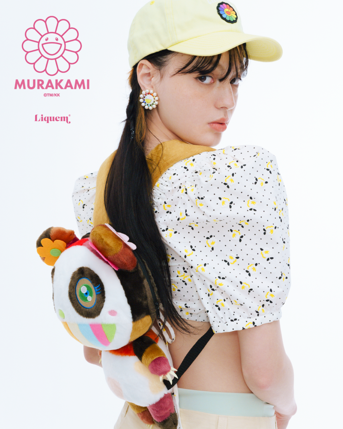 Takashi Murakami x Liquem Cherry Blossom Sakura Ear Clips