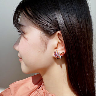 マーガレットイヤリング（ピンク）