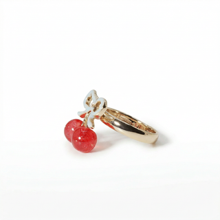Ribbon Cherry Ring