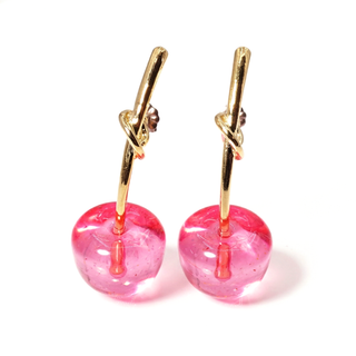 稻葉茉菜佳 × Liquem / 晶透櫻桃耳環 [預計發貨時間：2026年9月上旬]