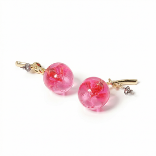 稻葉茉菜佳 × Liquem / 晶透櫻桃耳環 [預計發貨時間：2026年9月上旬]