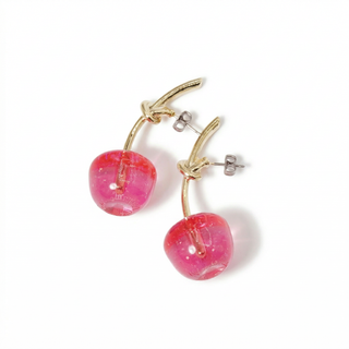 稻葉茉菜佳 × Liquem / 晶透櫻桃耳環 [預計發貨時間：2026年9月上旬]