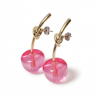 稻葉茉菜佳 × Liquem / 晶透櫻桃耳環 [預計發貨時間：2026年9月上旬]