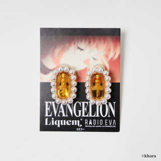 RADIO EVA x Liquem / LCL clip on earrings (Orange Ayanami Rei)