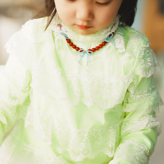 ビーズリボンネックレス（RDBL） [お届け時期:2026年7月上旬頃]