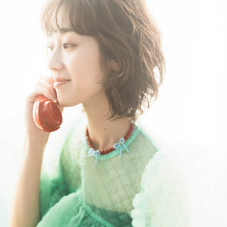 ビーズリボンネックレス（RDBL） [お届け時期:2026年7月上旬頃]