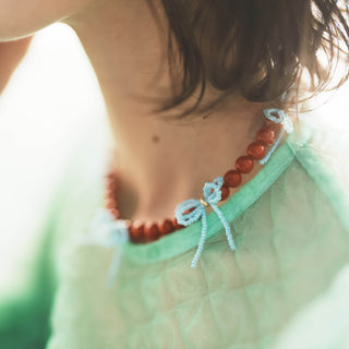 ビーズリボンネックレス（RDBL） [お届け時期:2026年7月上旬頃]