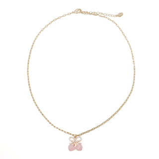 Ribbon Peach Necklace