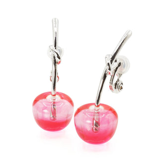 Cherry clip on earrings (Strawberry Syrup)