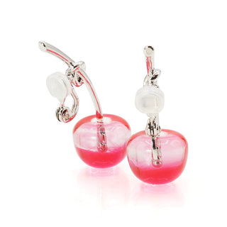 Cherry clip on earrings (Strawberry Syrup)