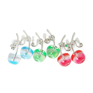 Cherry clip on earrings (Strawberry Syrup)