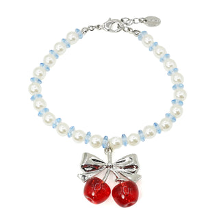 Twin Cherry Ribbon Bracelet