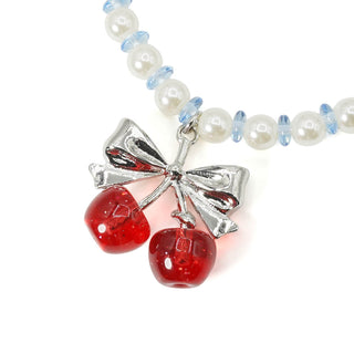 Twin Cherry Ribbon Bracelet