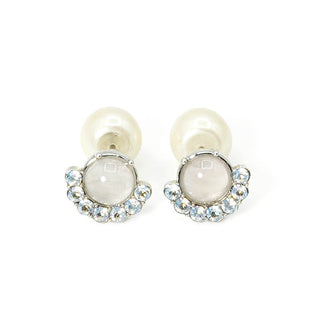 Reversible Rose Quartz Earrings (SLV)