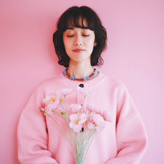 ビーズリボンネックレス（RDBL） [お届け時期:2026年7月上旬頃]