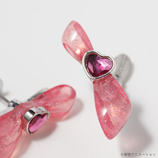 Cure Black Ribbon Earrings [Delivery: Early March 2026]