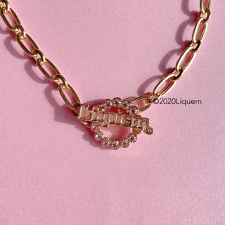 Liquem / LOGO necklace (GLD)