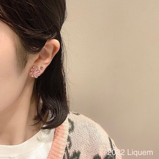 Liquem / Mini one earrings (Gem/Rose)