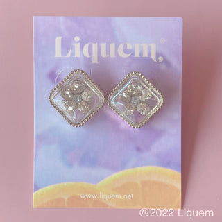Liquem / ice cube earrings