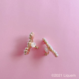 Liquem / Secret Garden clip on earrings (Powder PK)