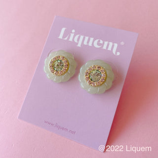 Liquem / Mini Bavarois earrings (Green Tea)
