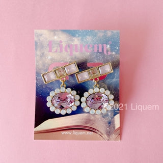 Liquem/new lady medal earrings