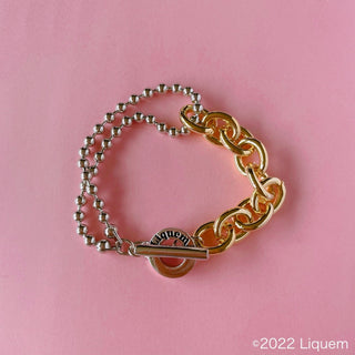 Liquem / logo mantel combination bracelet