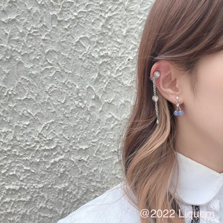 mini mini cherry ear cuff(BL)