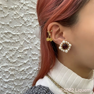 Liquem / mini mini cherry ear cuff(YEL)