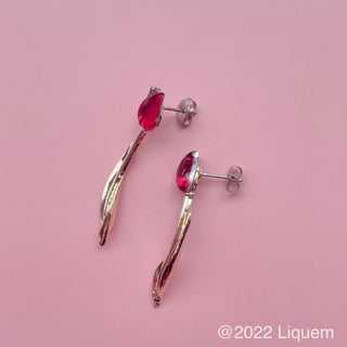 Liquem / Tulip earrings (red)