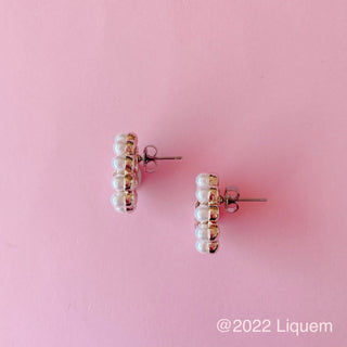 Liquem / Mini portrait drop earrings