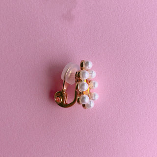 Liquem / Mini one clip on earrings (pearl) topper