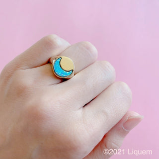 Opal moon ring (BL)