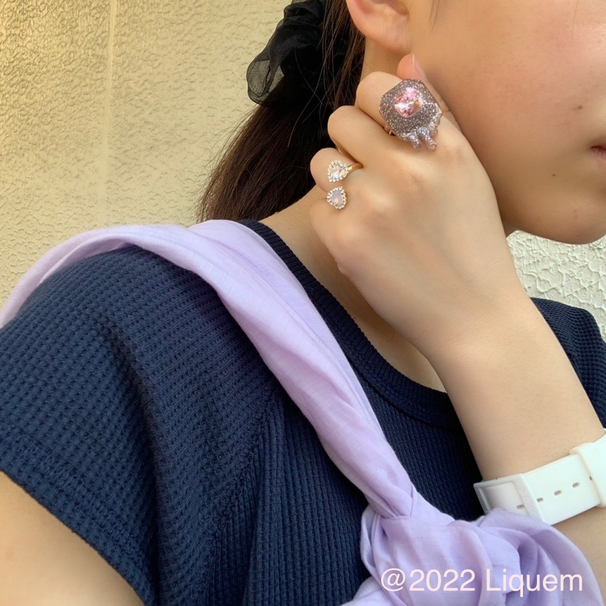 Liquem Gem in Gem シロップピアス・シロップリング セット-