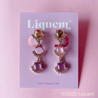 Liquem / mini cafe latte clip on earrings (satin grade)