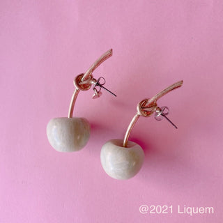 Liquem / Cherry earrings (marble GRN)