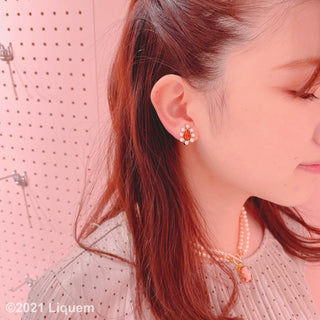 Liquem / mini one clip on earrings (maple)