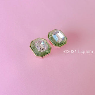 Liquem / Gem in Gem clip on earrings (kiwi)