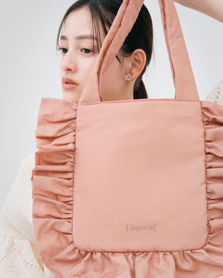 Frilled tote (pink)