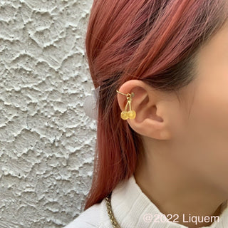 Liquem / mini mini cherry ear cuff(YEL)