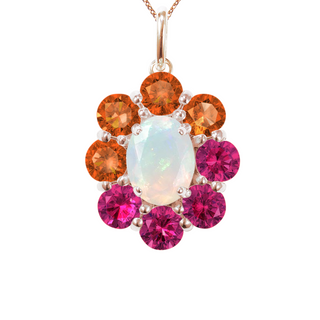 Jewelry bloom pendant (precious opal)
