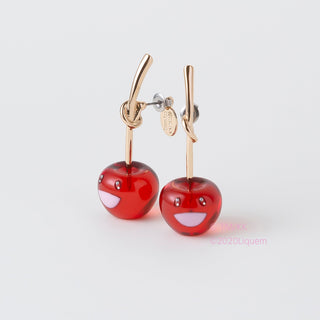 Murakami x Liquem / Cherry earrings