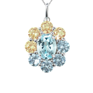 Jewelry Bloom Pendant (Blue Topaz)