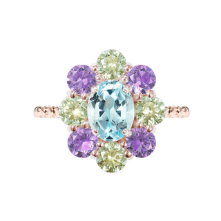 Jewelry Bloom Ring (Blue Topaz)