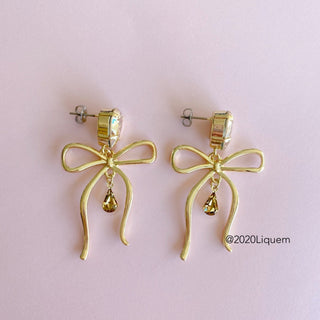 Liquem / ribbon earrings (GLD)