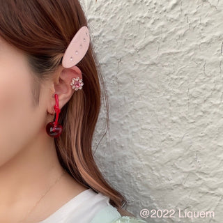 Liquem / maraschino cherry earrings