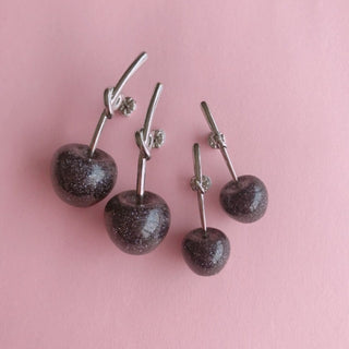 Liquem/Kids cherry earrings (black)